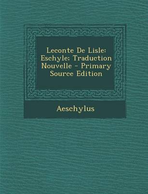 Book cover for LeConte de Lisle