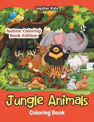 Book cover for Jungle Animals Coloring Book