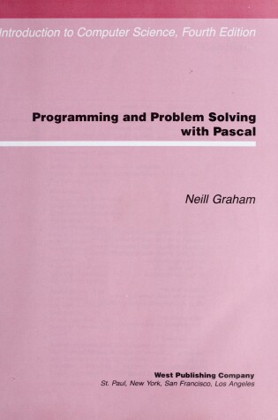 Cover of Intro to Comp Science Progr in Pascal 4e
