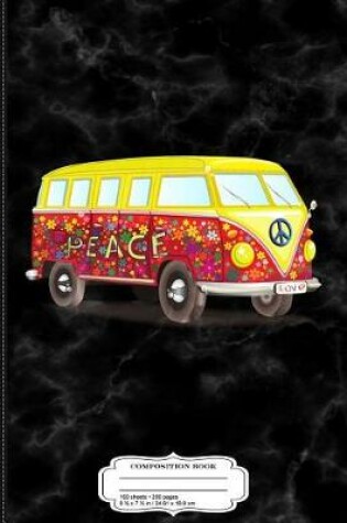 Cover of Peace and Love Hippy Van Composition Notebook