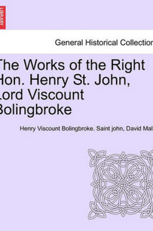 Cover of The Works of the Right Hon. Henry St. John, Lord Viscount Bolingbroke. Vol. III