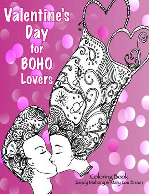 Book cover for Valentine's Day for Boho Lovers Coloring Book