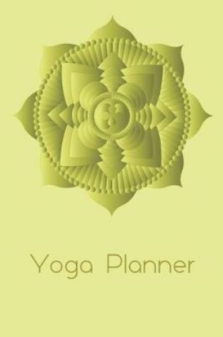 Cover of Yoga Class Planner Lime Green Lotus Mandala