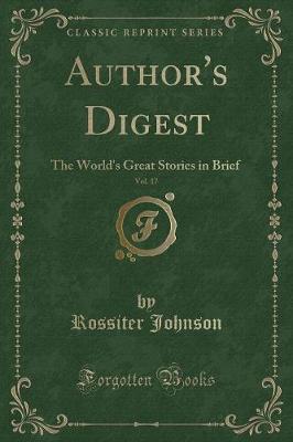 Book cover for Author's Digest, Vol. 17