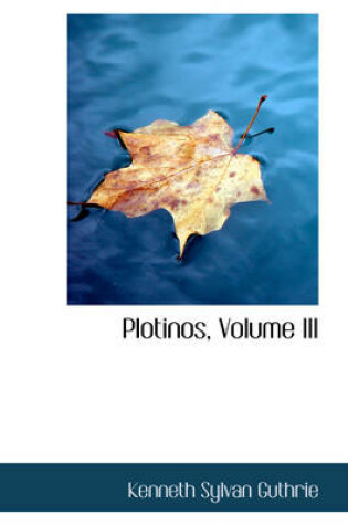 Cover of Plotinos, Volume III