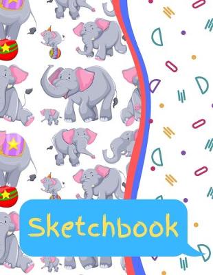 Book cover for Sketchbook for Kids - Large Blank Sketch Notepad for Practice Drawing, Paint, Write, Doodle, Notes - Cute Cover for Kids 8.5 x 11 - 100 pages Book 1
