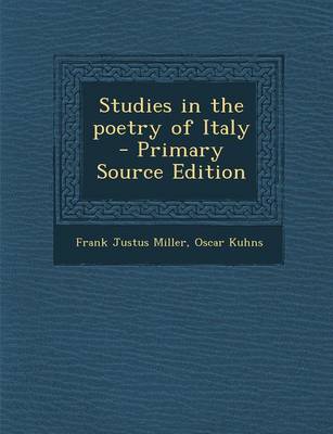 Book cover for Studies in the Poetry of Italy - Primary Source Edition