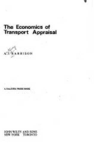 Cover of Harrison: the Economics of Transport A