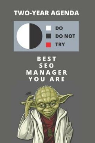 Cover of 2020 & 2021 Two-Year Daily Planner For SEO Manager Gift - Funny Yoda Quote Appointment Book - Two Year Weekly Agenda Notebook For Managing Goals