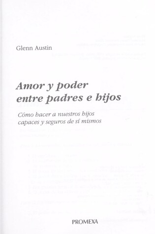 Cover of Amor y Poder Entre Padres E Hijos