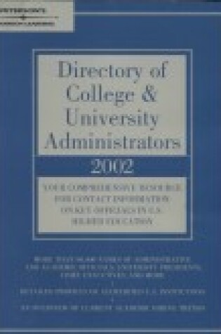 Cover of College & Univ Administrators 2002