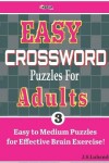 Book cover for EASY CROSSWORD Puzzles For ADULTS; Vol. 3