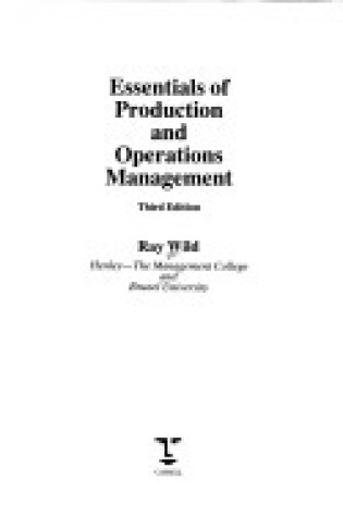 Cover of The Essentials of Production and Operations Management