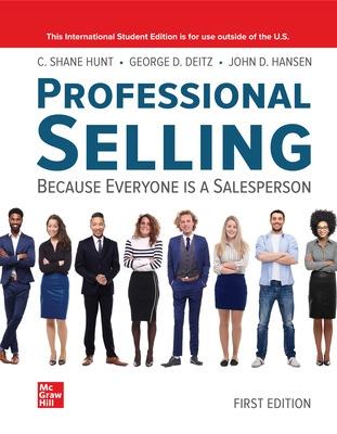 Book cover for Professional Selling ISE