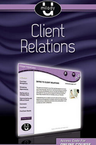 Cover of Printed Access Card Milady U Professional Development: Client Relations