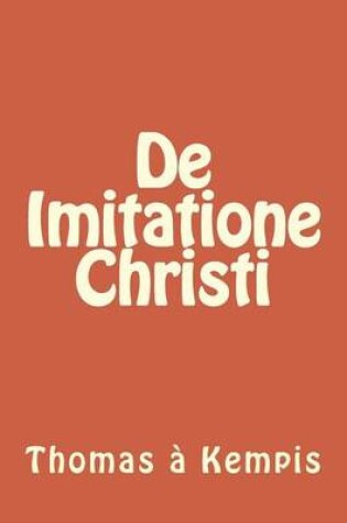 Cover of de Imitatione Christi