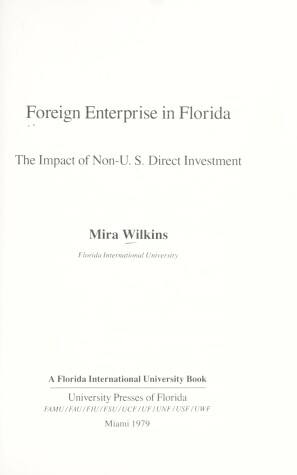 Book cover for Foreign Enterprise in Florida