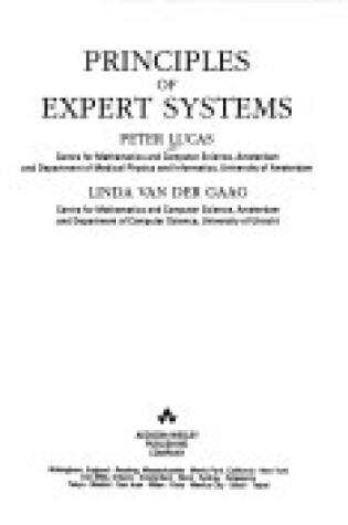 Cover of Principles of Expert Systems