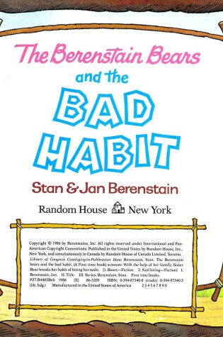 Cover of Berenstain Bears and the Bad Habit