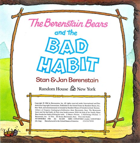 Book cover for Berenstain Bears and the Bad Habit