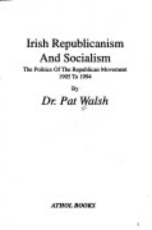 Cover of Irish Republicanism and Socialism