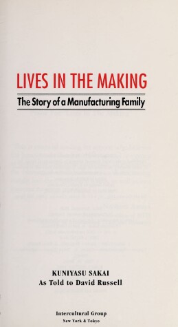 Book cover for Lives in the Making