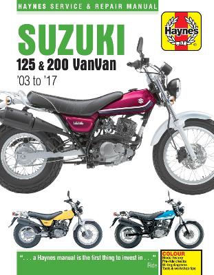 Book cover for Suzuki RV125/200 VanVan (03 - 17) Haynes Repair Manual