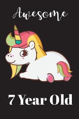 Book cover for Awesome 7th Year Cute Baby Unicorn