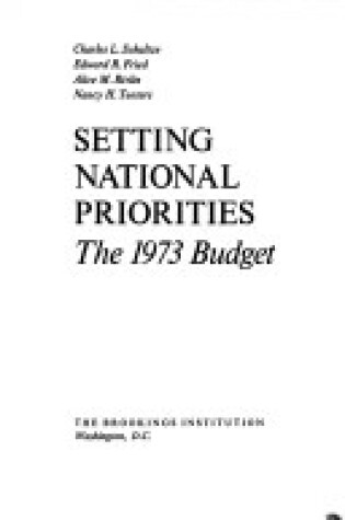 Cover of Setting National Priorities