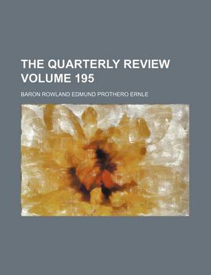 Book cover for The Quarterly Review Volume 195