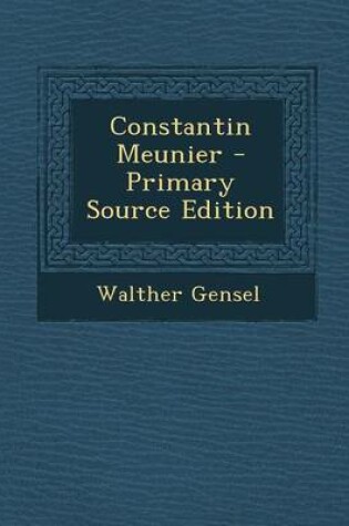 Cover of Constantin Meunier