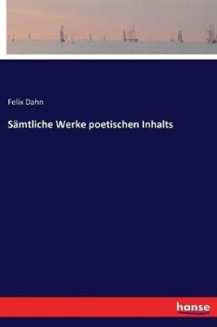 Cover of Samtliche Werke poetischen Inhalts