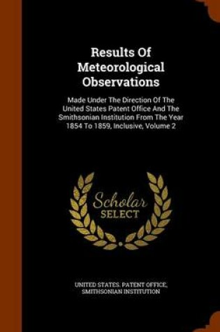 Cover of Results of Meteorological Observations