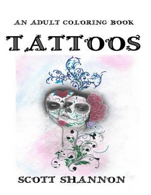 Book cover for An Adult Coloring Book - Tattoos