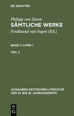 Book cover for Lyrik I. Zweiter Teil