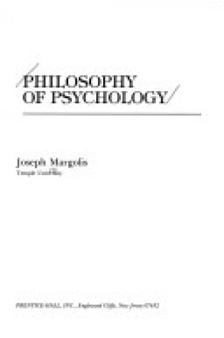 Cover of Philosophy of Psychology