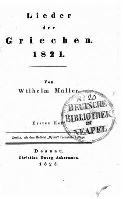 Book cover for Lieder der Griechen, 1821