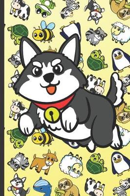 Book cover for Husky Dog Animal Party Notebook