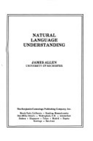 Cover of Natural Language Understanding