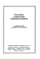 Book cover for Natural Language Understanding