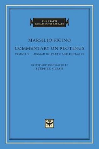 Cover of Commentary on Plotinus
