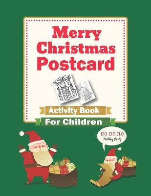 Book cover for Merry Christmas Postcard Activity Book for Children