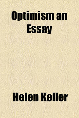 Book cover for Optimism an Essay