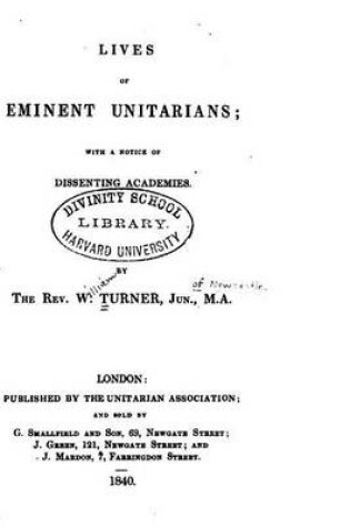 Cover of Lives of Eminent Unitarians