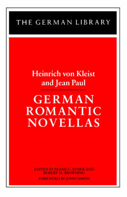 Book cover for German Romantic Novellas: Heinrich von Kleist and Jean Paul
