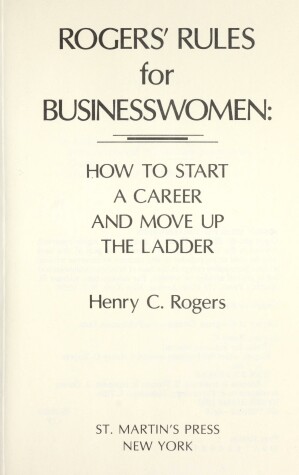 Book cover for Rogers' Rules for Businesswomen