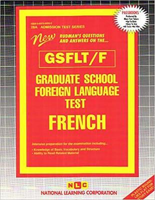 Book cover for GRADUATE SCHOOL FOREIGN LANGUAGE TEST (GSFLT) / FRENCH