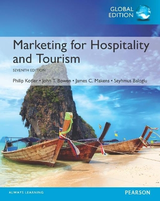 Book cover for Marketing for Hospitality and Tourism, Global Edition