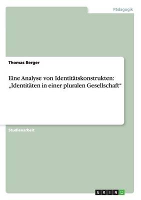 Book cover for Eine Analyse von Identitatskonstrukten