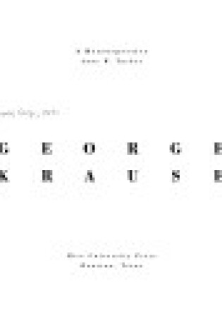 Cover of George Krause